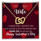 Interlocking Hearts Valentine's Day Thank You Necklace for my wife with two interlocking hearts
