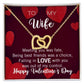 Interlocking Hearts Valentine's Day Love Necklace for my wife with two interlocking hearts