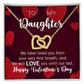 Interlocking Hearts Valentine's Day Love Necklace for my Daughter FROM TWO PARENTS (From US) with two interlocking hearts