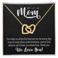 We love you Mom, Interlocking Hearts Necklace FROM US | Gift for Mother | Mother's Day | Two Hearts Connected with options for Stainless Steel and Rose Gold Finish or 18k Gold Finish