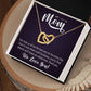 We love you Mom, Interlocking Hearts Necklace FROM US | Gift for Mother | Mother's Day | Two Hearts Connected with options for Stainless Steel and Rose Gold Finish or 18k Gold Finish