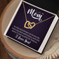 I love you Mom, Interlocking Hearts Necklace FROM ONE | Gift for Mother | Mother's Day | Two Hearts Connected with options for Stainless Steel and Rose Gold Finish or 18k Gold Finish