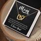 I love you Mom, Interlocking Hearts Necklace FROM Me | Gift for Mother | Mother's Day | Two Hearts Connected with options for Stainless Steel and Rose Gold Finish or 18k Gold Finish