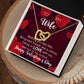 Interlocking Hearts Valentine's Day Love Necklace for my wife with two interlocking hearts