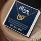 We love you Mom, Interlocking Hearts Necklace FROM US | Gift for Mother | Mother's Day | Two Hearts Connected with options for Stainless Steel and Rose Gold Finish or 18k Gold Finish