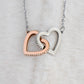 Happy Mother's Day Interlocking Hearts Necklace | Gift for your Mom | Available in Stainless Steel and Rose Gold Finish or 18k Gold Finish