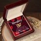 Interlocking Hearts Valentine's Day Love Necklace for my Daughter FROM ONE PARENT with two interlocking hearts