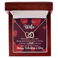 Interlocking Hearts Valentine's Day Love Necklace for my wife with two interlocking hearts