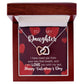 Interlocking Hearts Valentine's Day Love Necklace for my Daughter FROM ONE PARENT with two interlocking hearts