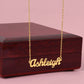 Custom Name Necklace for your Wife Thank You Valentine's Day - Available in Stainless Steel or Yellow Gold finished